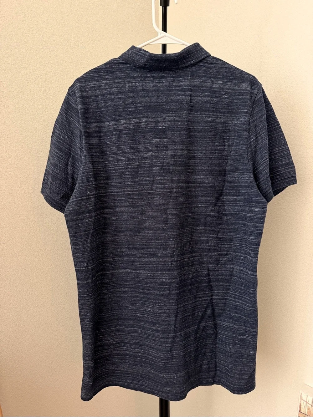 Banana Republic Navy Heathered Polo Shirt